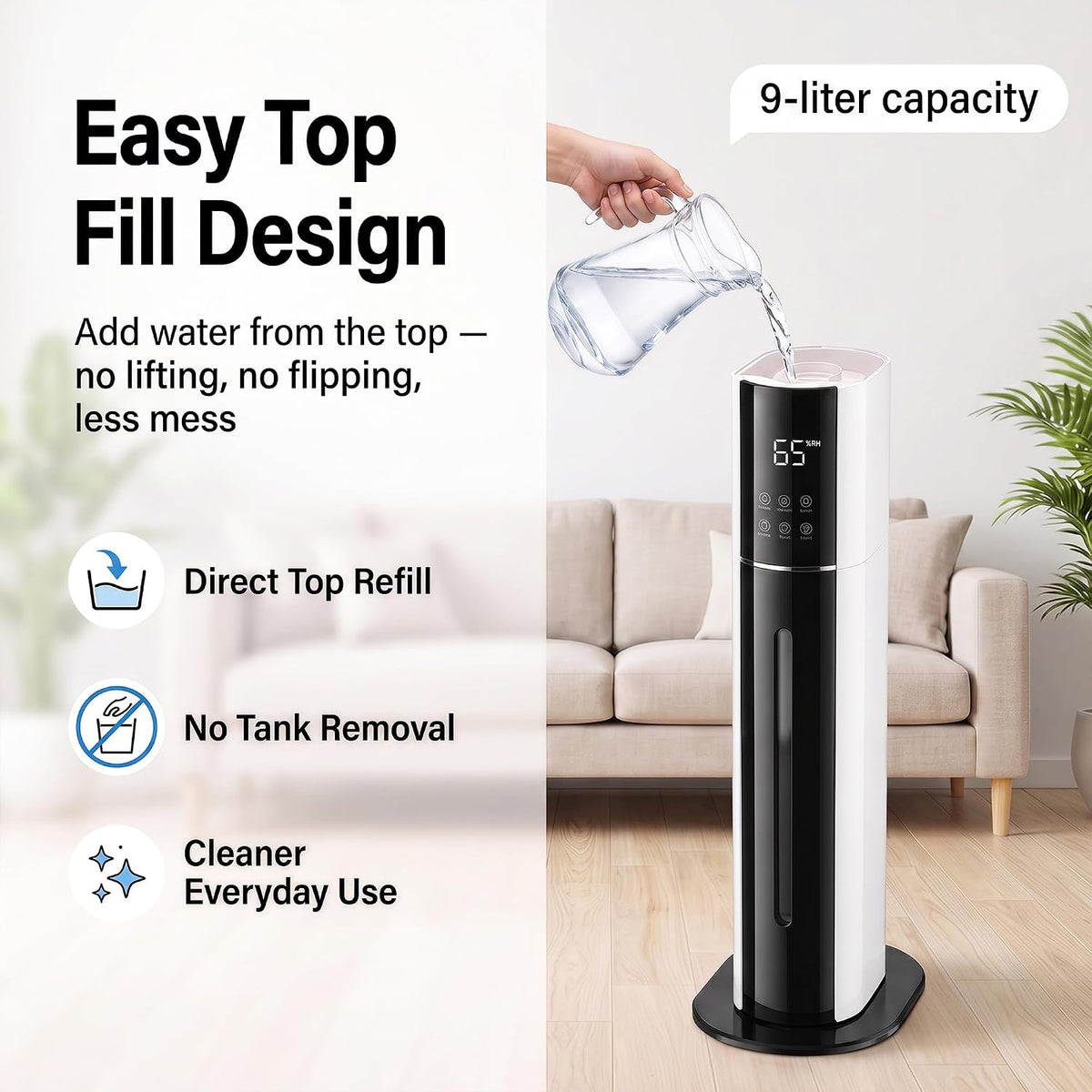 Humidificadores para habitaciones grandes, humidificadores de niebl...