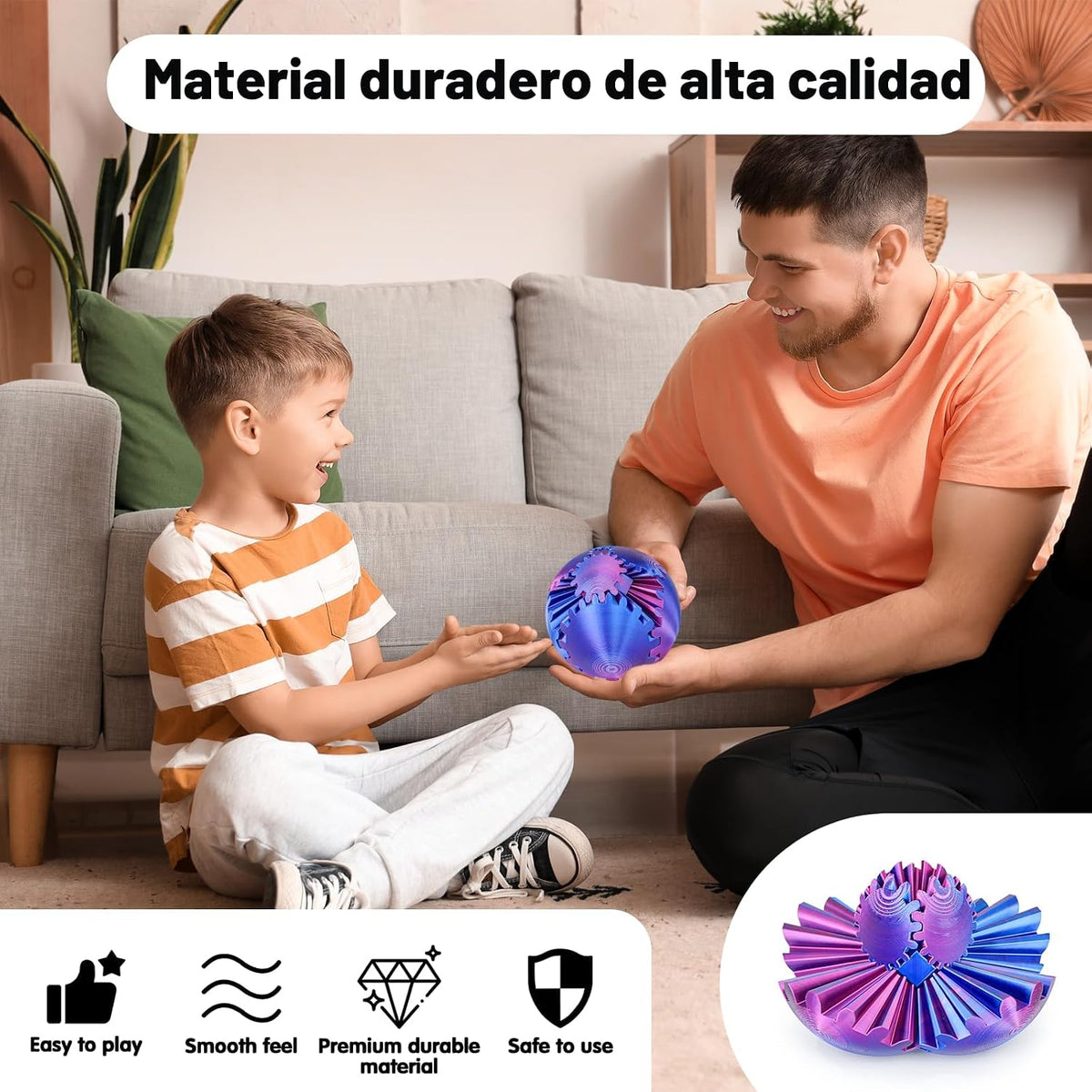 Cubo Juguete Fidget Bola de Engranajes Impreso en 3D, Juguetes Fidg...