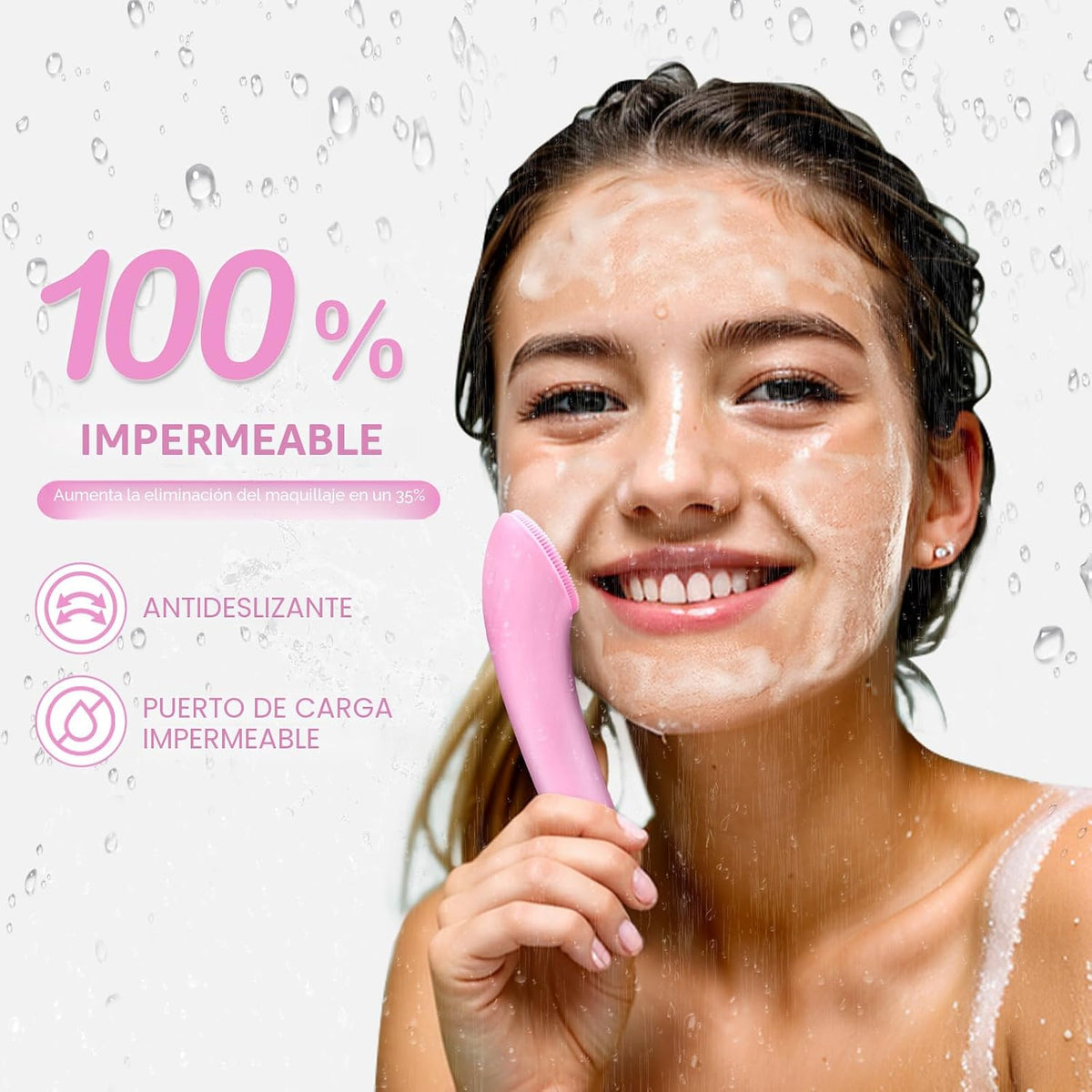 PRITECH Cepillo de Limpieza Facial, Depurador Facial de Silicona Re...