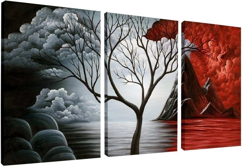 Wieco Art Extra Grande El Árbol de las Nubes Lienzo Giclée Moderno...