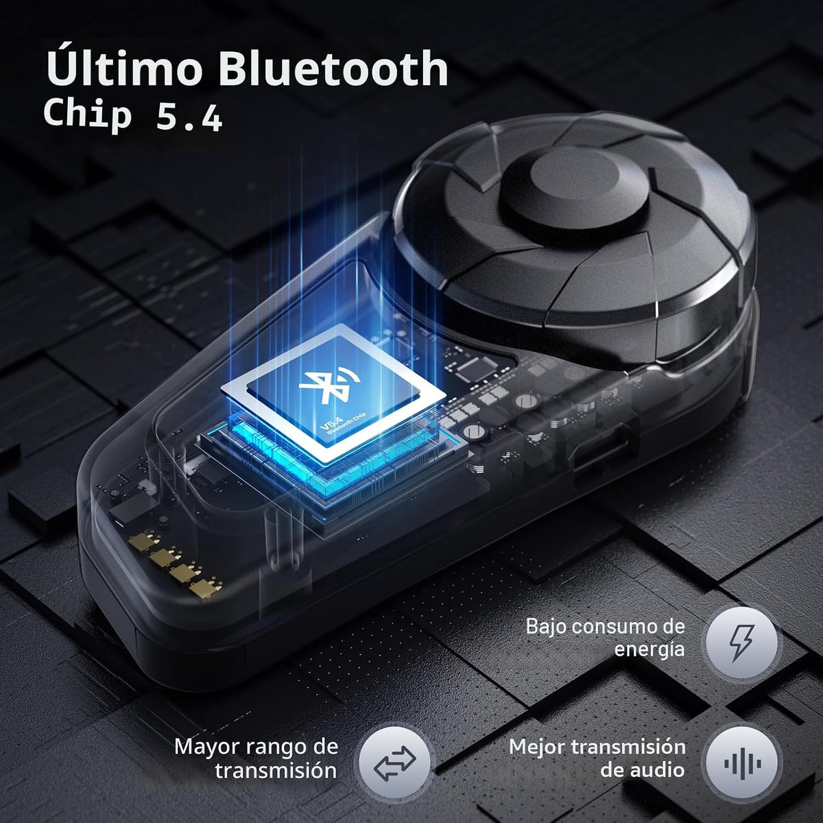 Fodsports FX-S - Auriculares Bluetooth para motocicleta V5.4, siste...