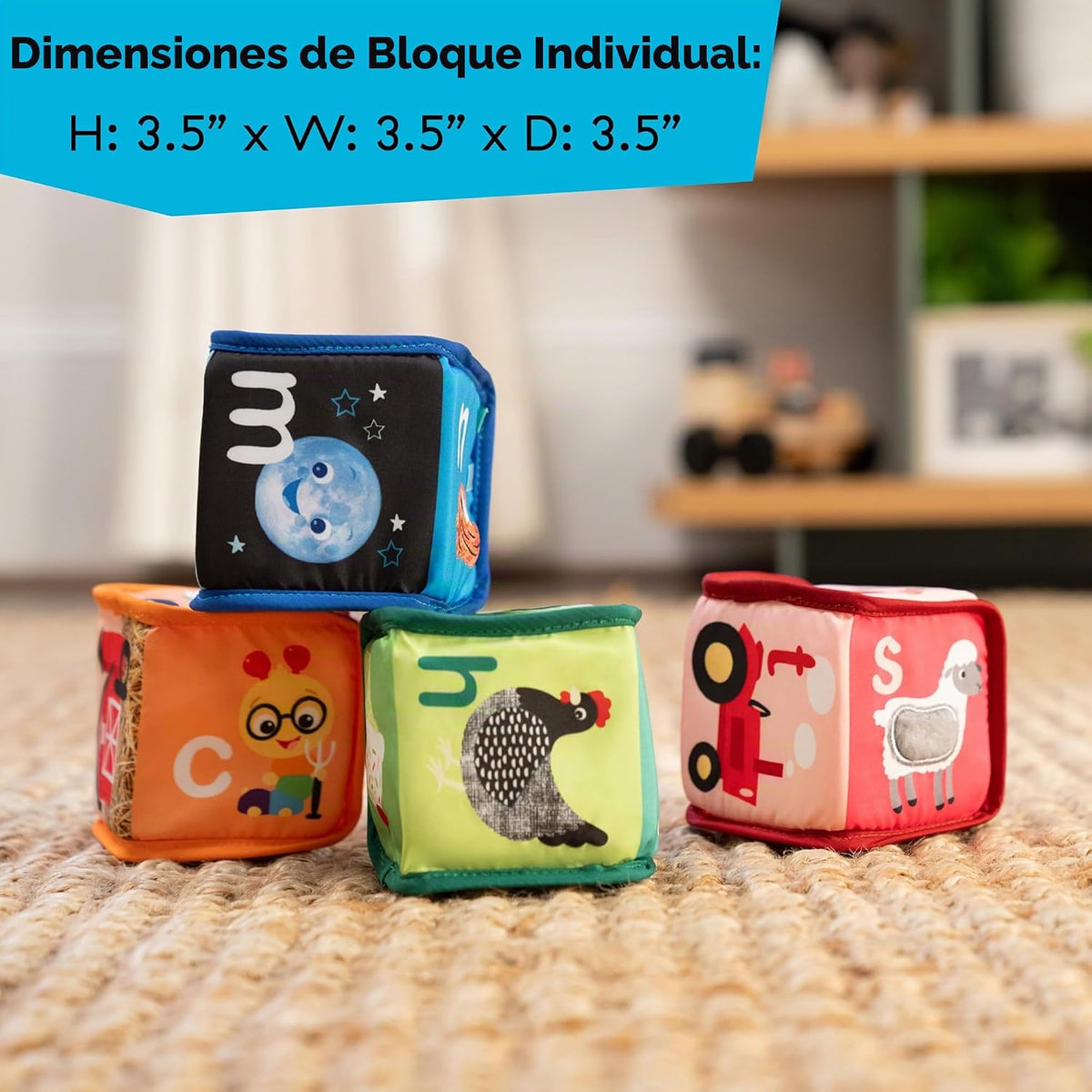 Baby Einstein Alpha Stacks - Bloques de aprendizaje para bebés, jug...