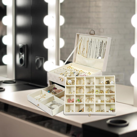 GUOER Caja de Joyas para Mujeres Niñas Esposas - Organizador de Joy...