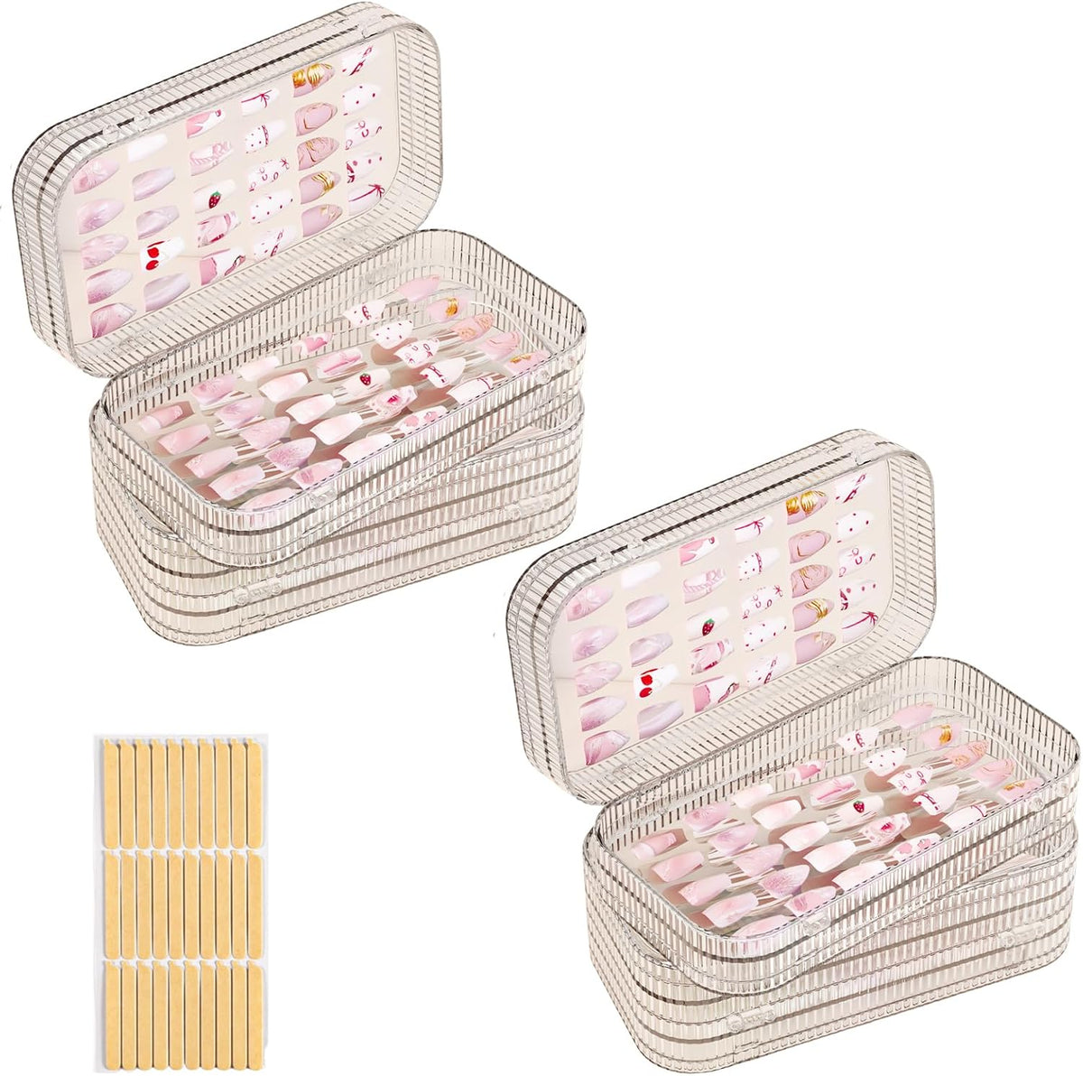 Oskrieel Estuche organizador de uñas grande de tres pliegues a pres...