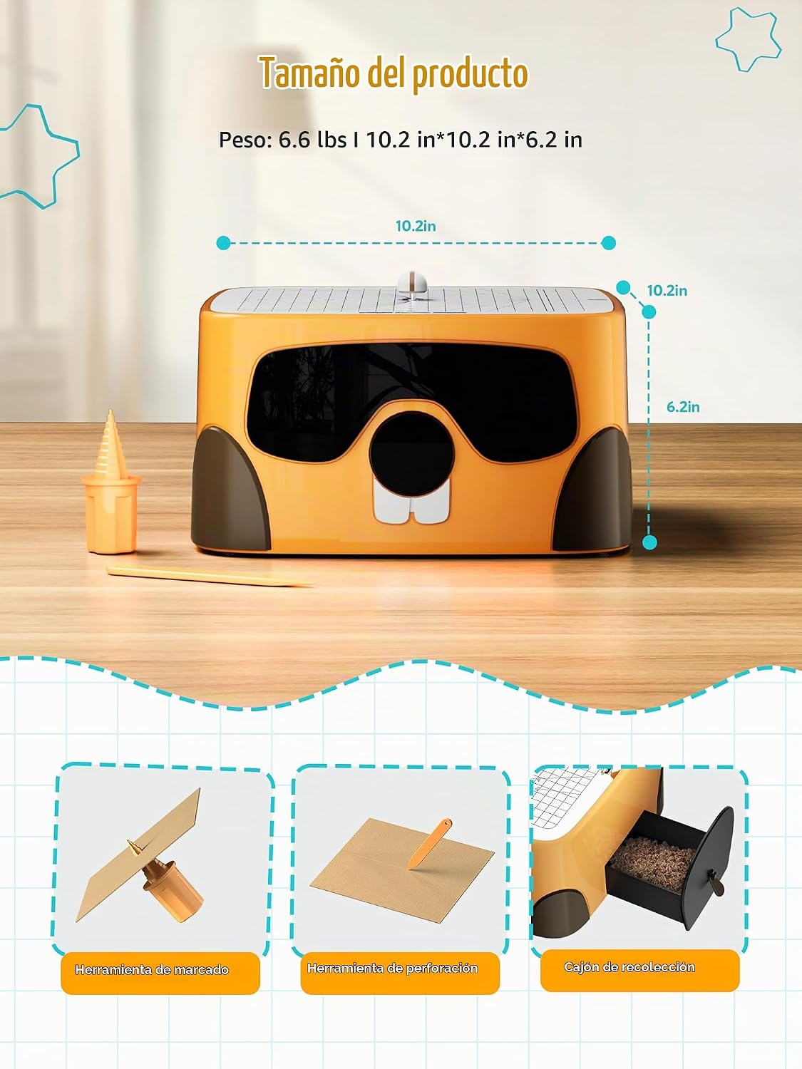 BEAVERBOT Cortador de cartón para niños, kit de herramientas de con...