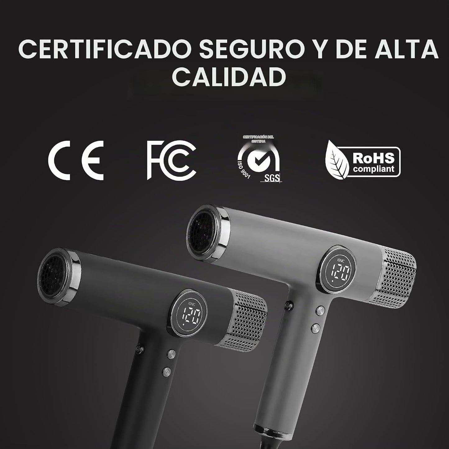 be beautiful extensions Secador de pelo para salón-1800W de alta ve...