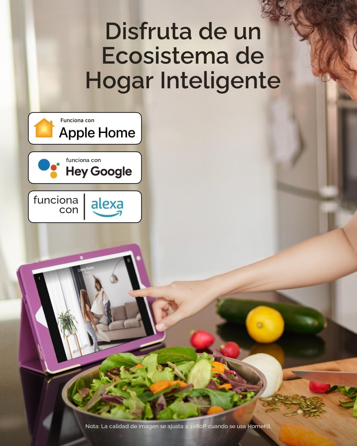eufy Security Cámara interior 4K E30, sin suscripción, funciona com...