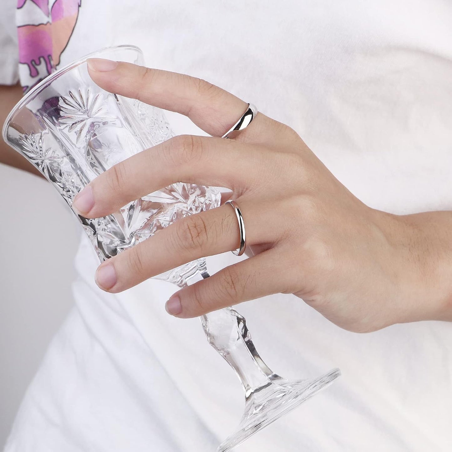 Diamday Anillos de Plata de Ley S925 para Hombre y Mujer, Anillo de...