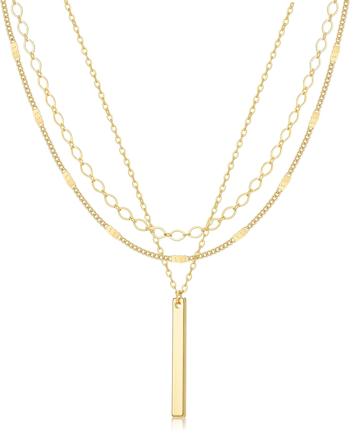 Remmocy Collar de Oro para Mujer Chapado en Oro de 14K Collar de Ba...