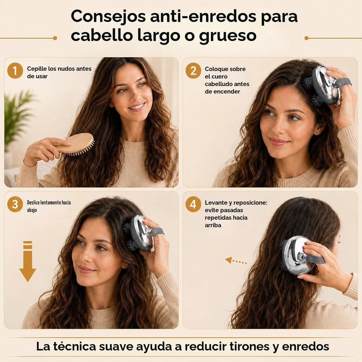 Melonsun Masajeador eléctrico para cuero cabelludo, 2 juegos de gar...