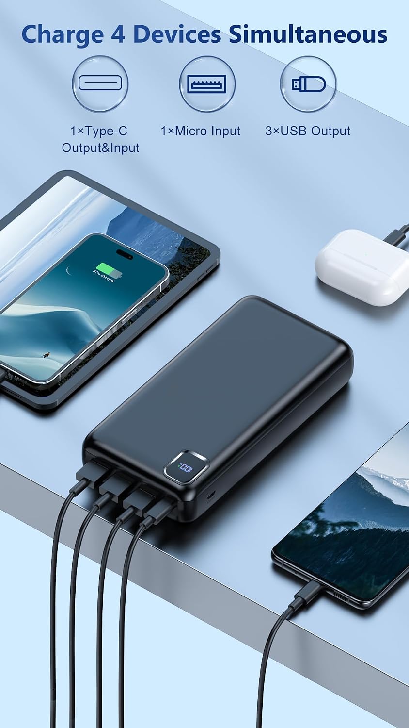 Cargador portátil Power Bank 50000mAh, paquete de baterías de carga...