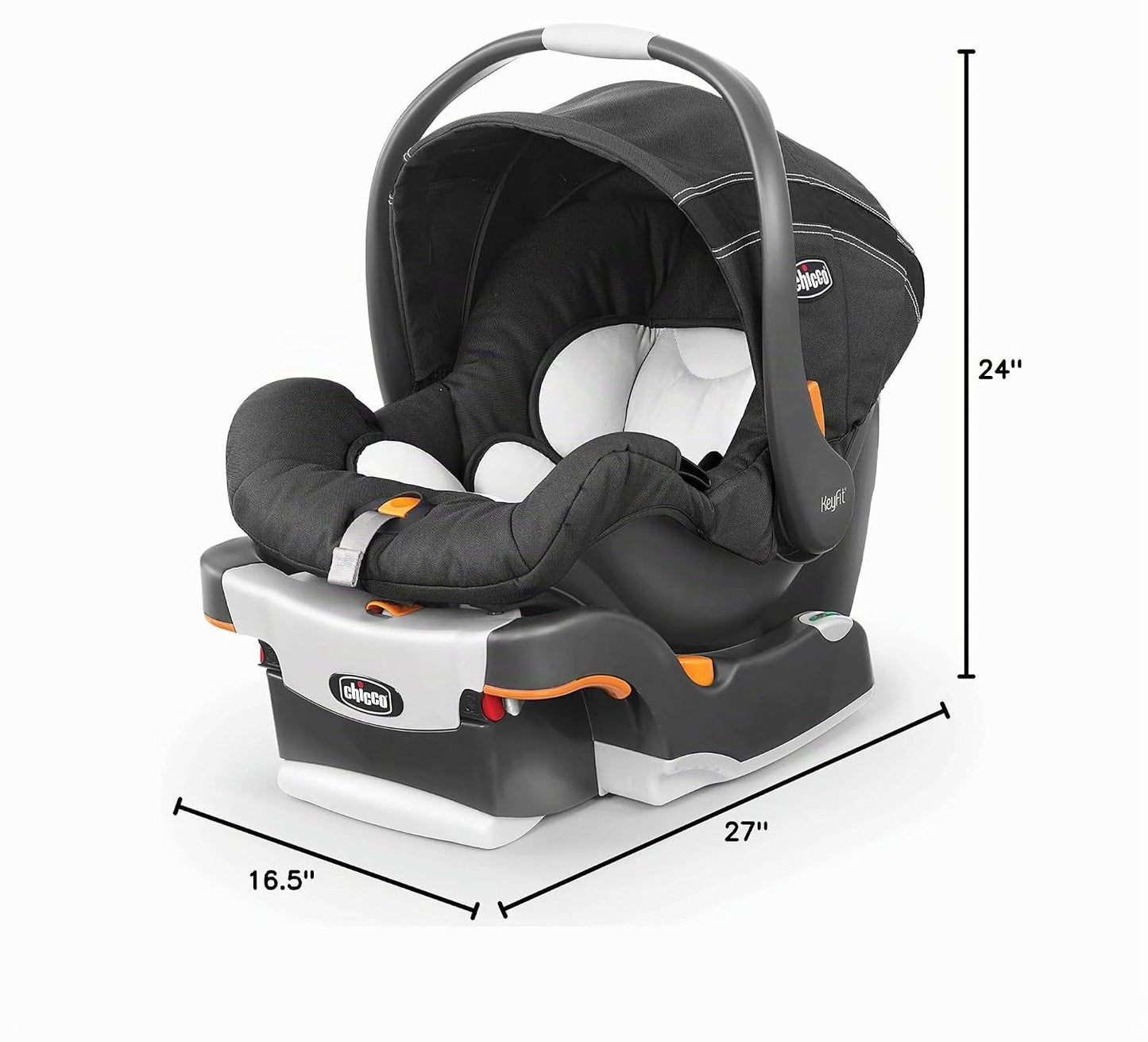 Chicco KeyFit - Asiento y base para automóvil infantil, orientada h...