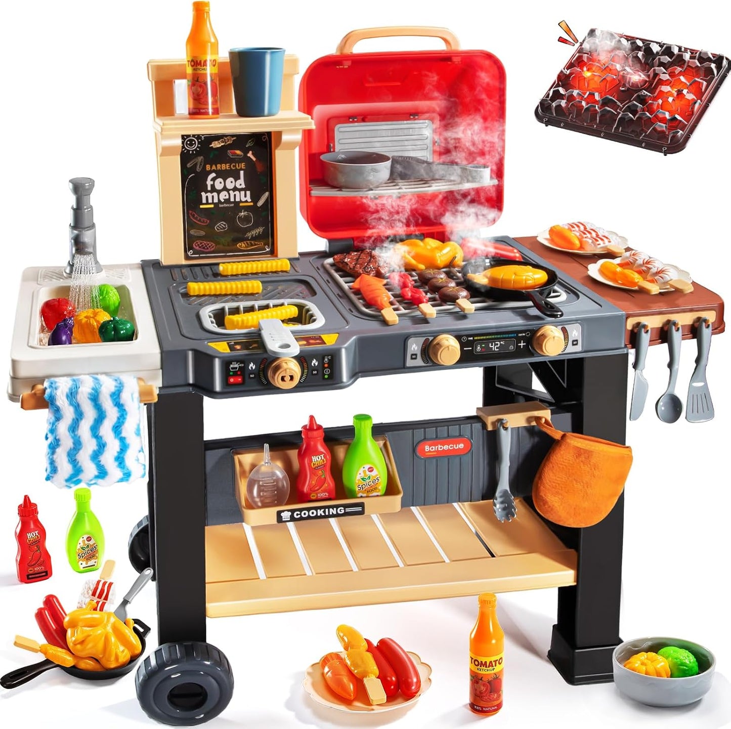 KIZONLY Juguetes de cocina para niños - Versión actualizada Juego d...
