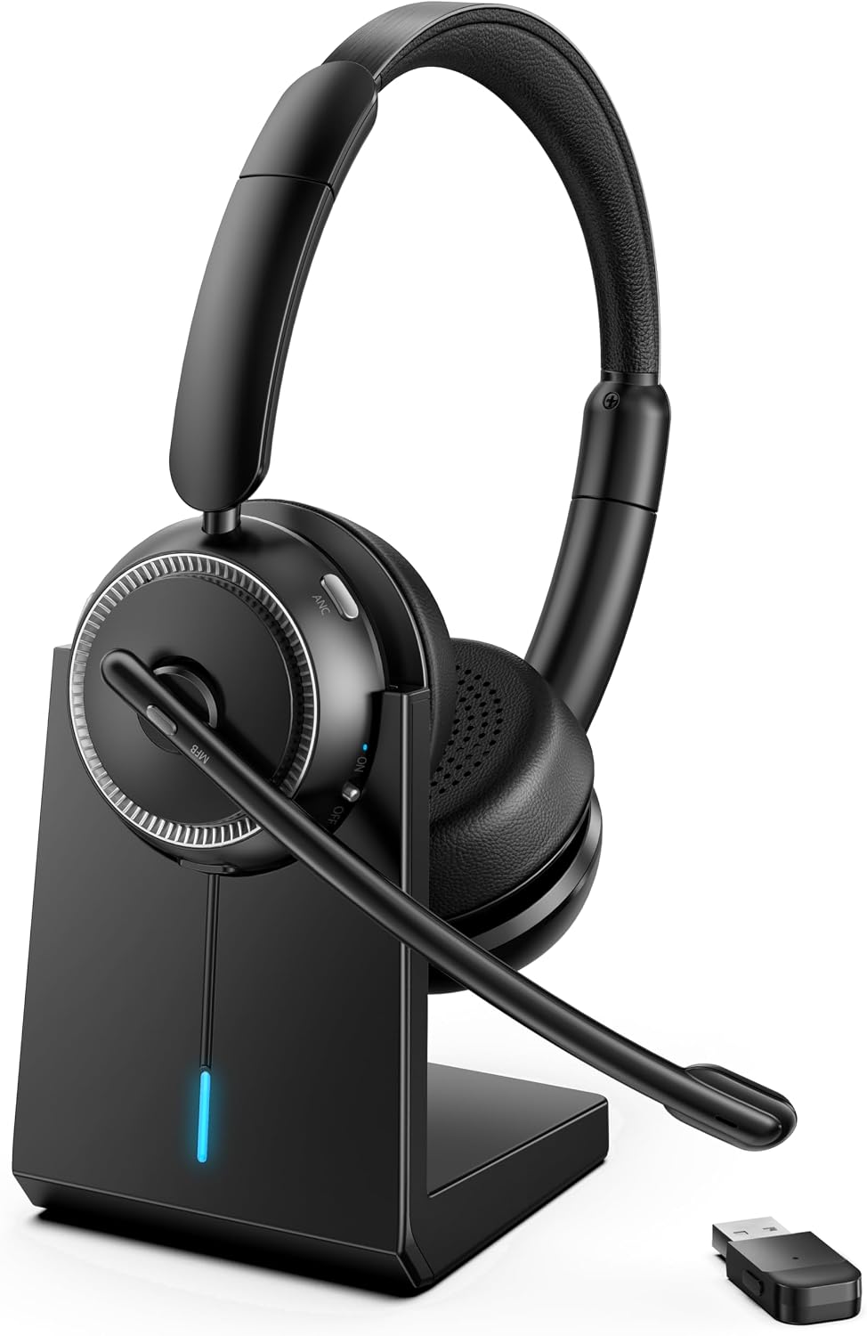 Auriculares ANC y ENC mejorados con micrófono para PC, auriculares...