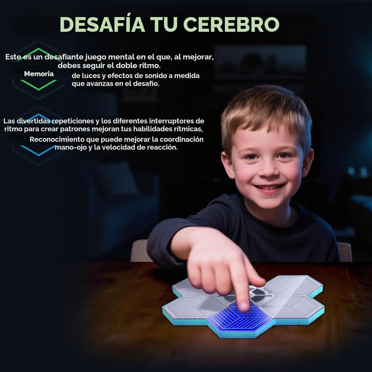 ETPlanet Juego de memoria iluminado, juguetes electrónicos de mano...