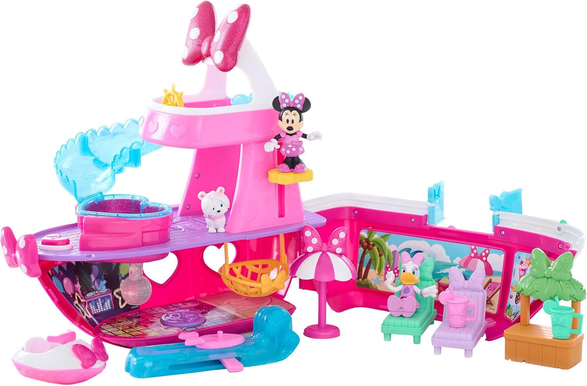Disney Junior Minnie Mouse Bowdazzling Yacht Playset, luces y sonid...