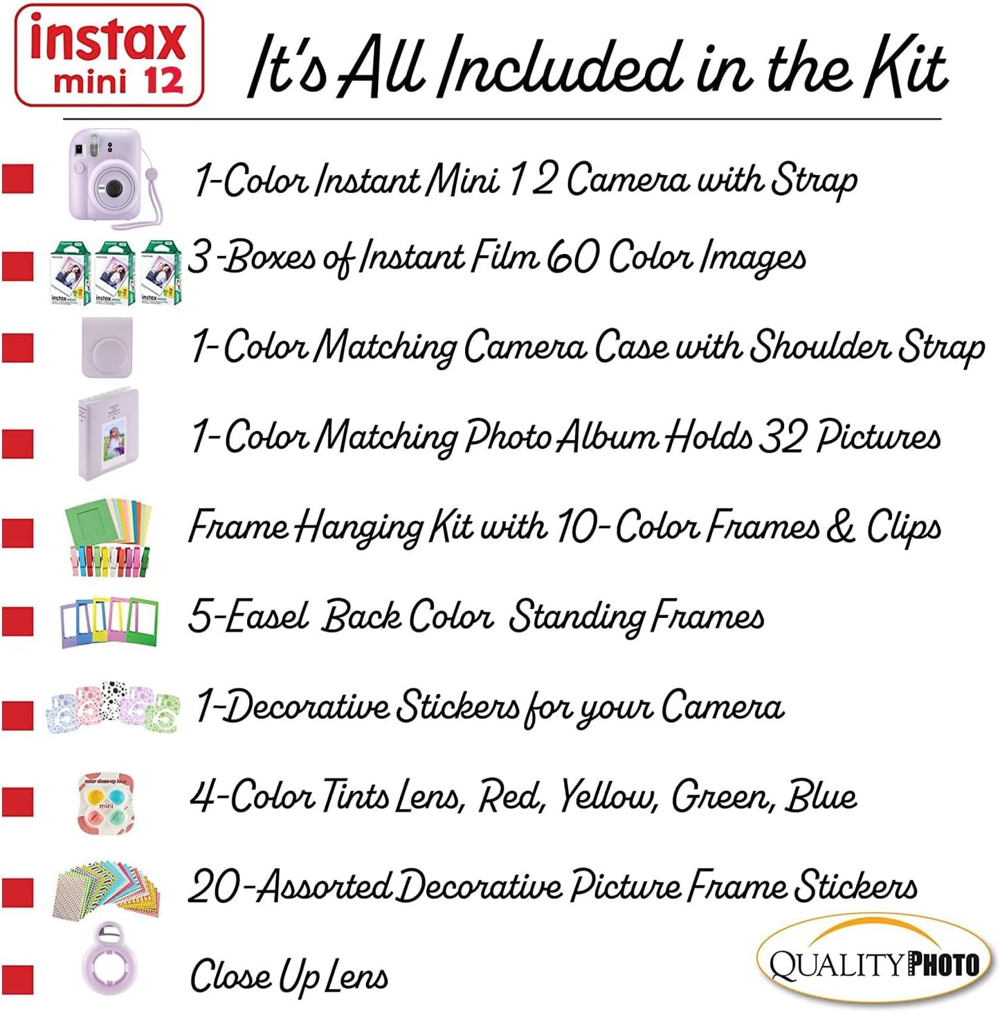 Cámara instantánea Fujifilm Instax Mini 12 + 60 impresiones fotográ...