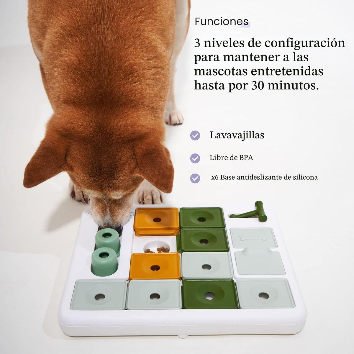 Barkwhiz Juguete Rompecabezas para Perros de 3 Niveles, Estimulació...
