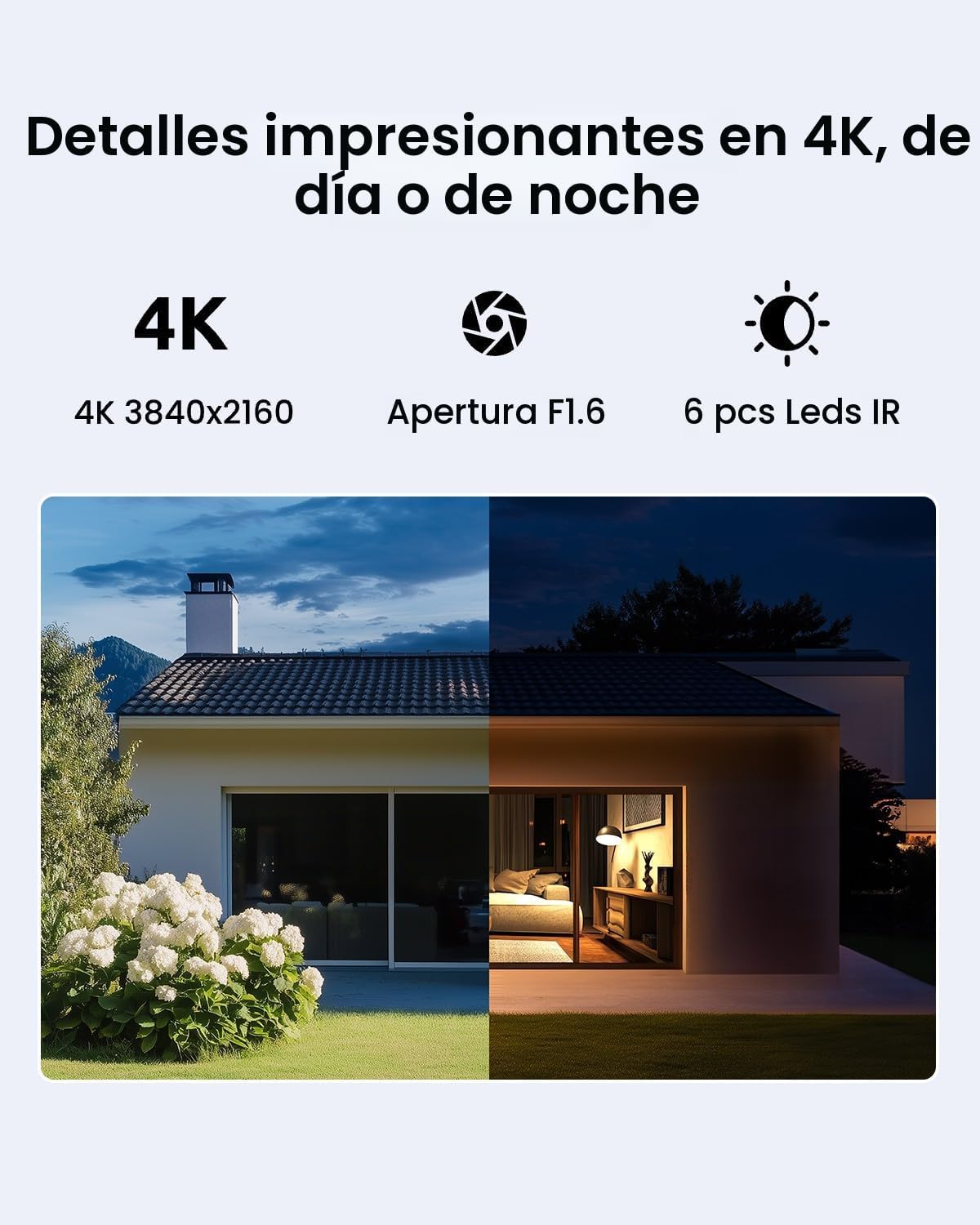 REOLINK Cámara de seguridad para exteriores Lumus Pro 4K, cámara Wi...