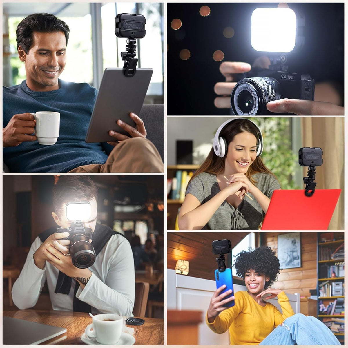 Ulanzi VL100X Luz para Selfie, Panel de Luz LED con Clip para Teléf...