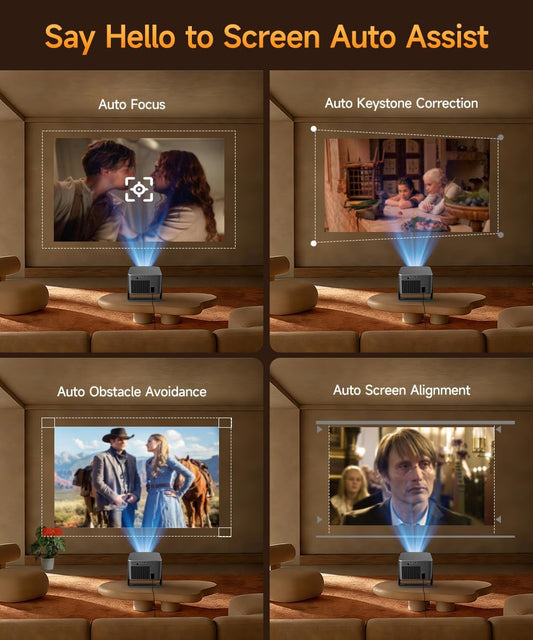 Magcubic Proyector inteligente con WiFi 6 y Bluetooth 5.4, proyecto...