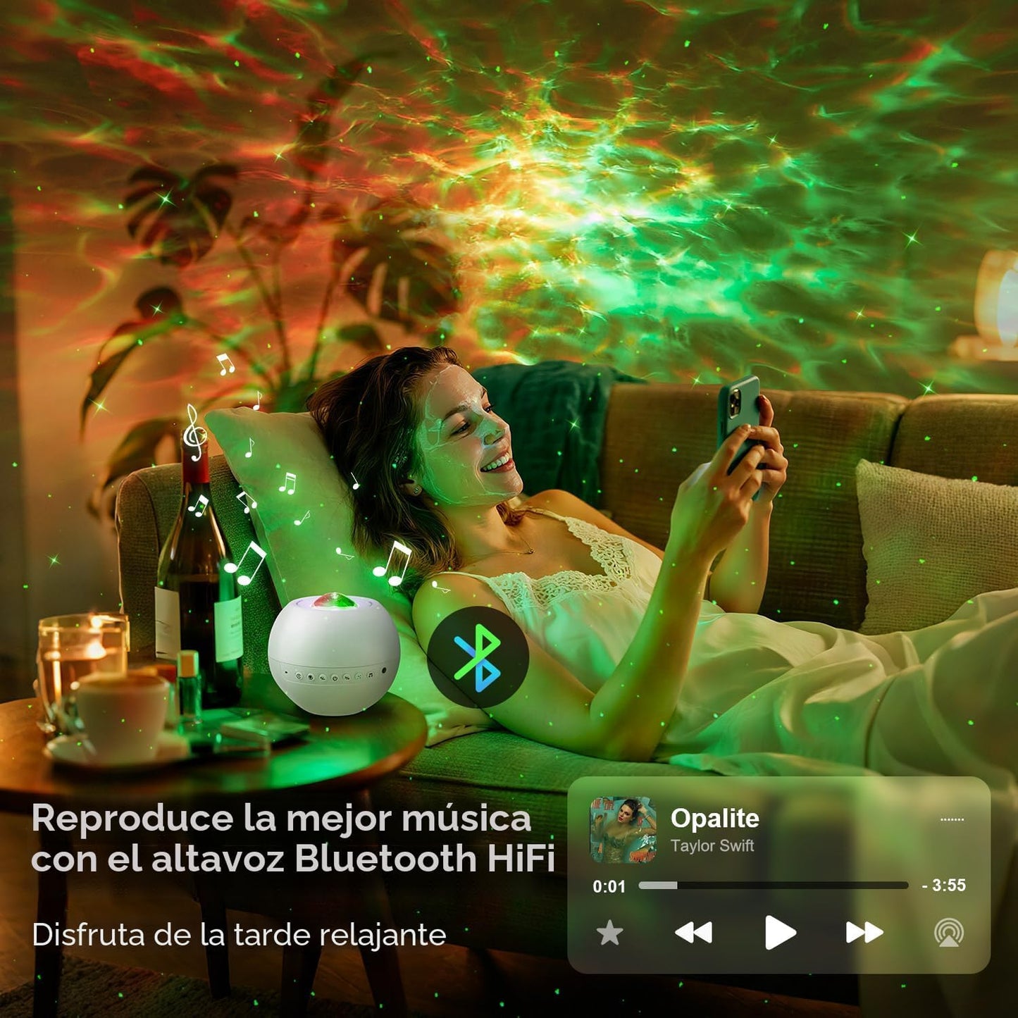 One Fire Proyector de galaxia, proyector de estrellas, proyector de...