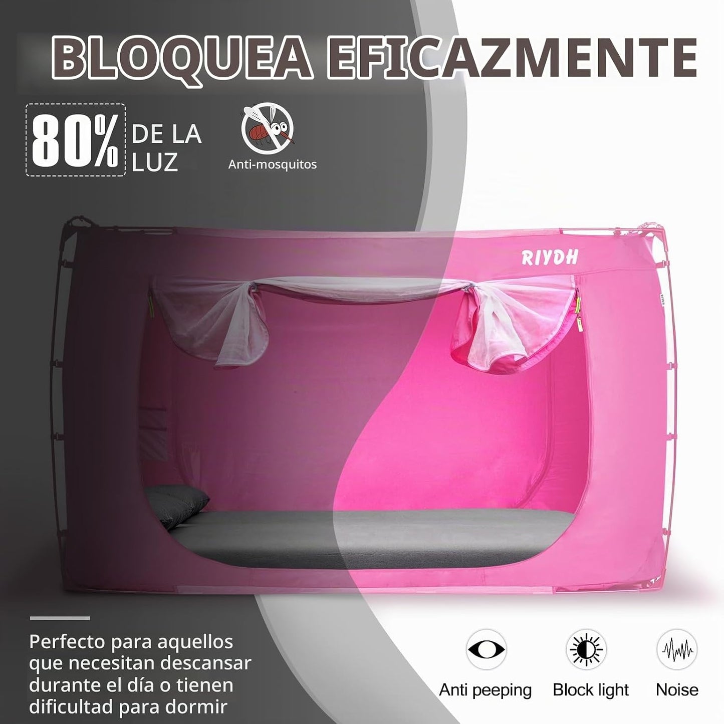 Tienda de campaña con dosel para cama para adultos y niños, tamaño...