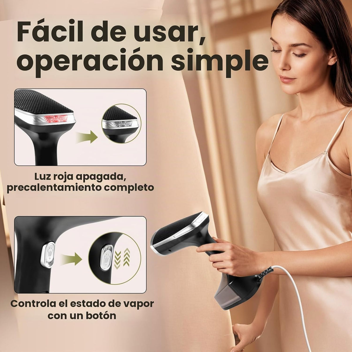 Vaporizador portátil para ropa, ligero y fácil de llevar, vaporizad...