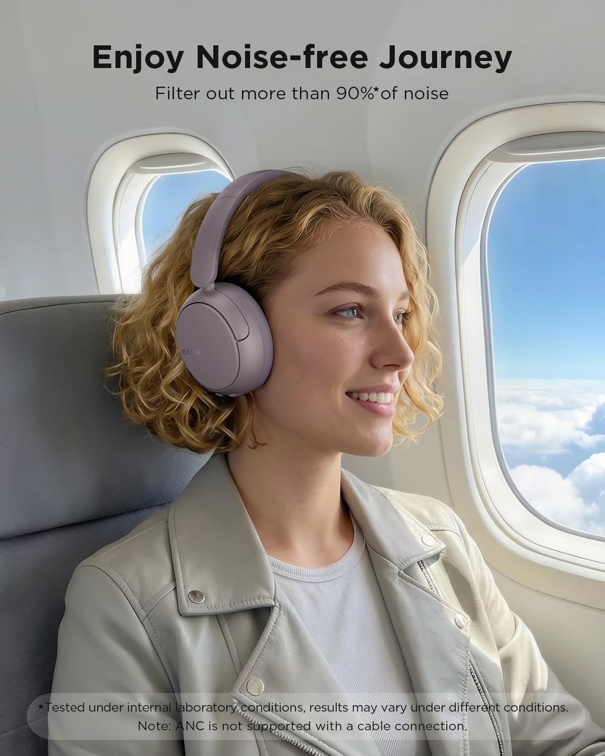 TALIX H30 Auriculares híbridos con cancelación activa de ruido, 110...