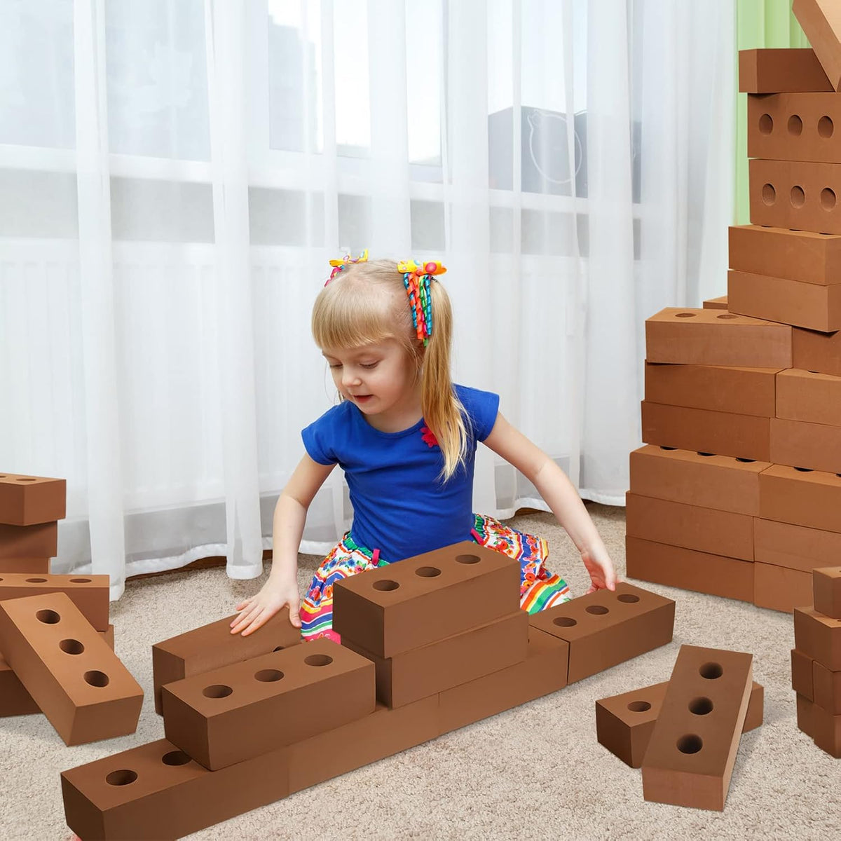 Deekin 10 Piezas Bloques de Construcción de Ladrillos de Espuma par...