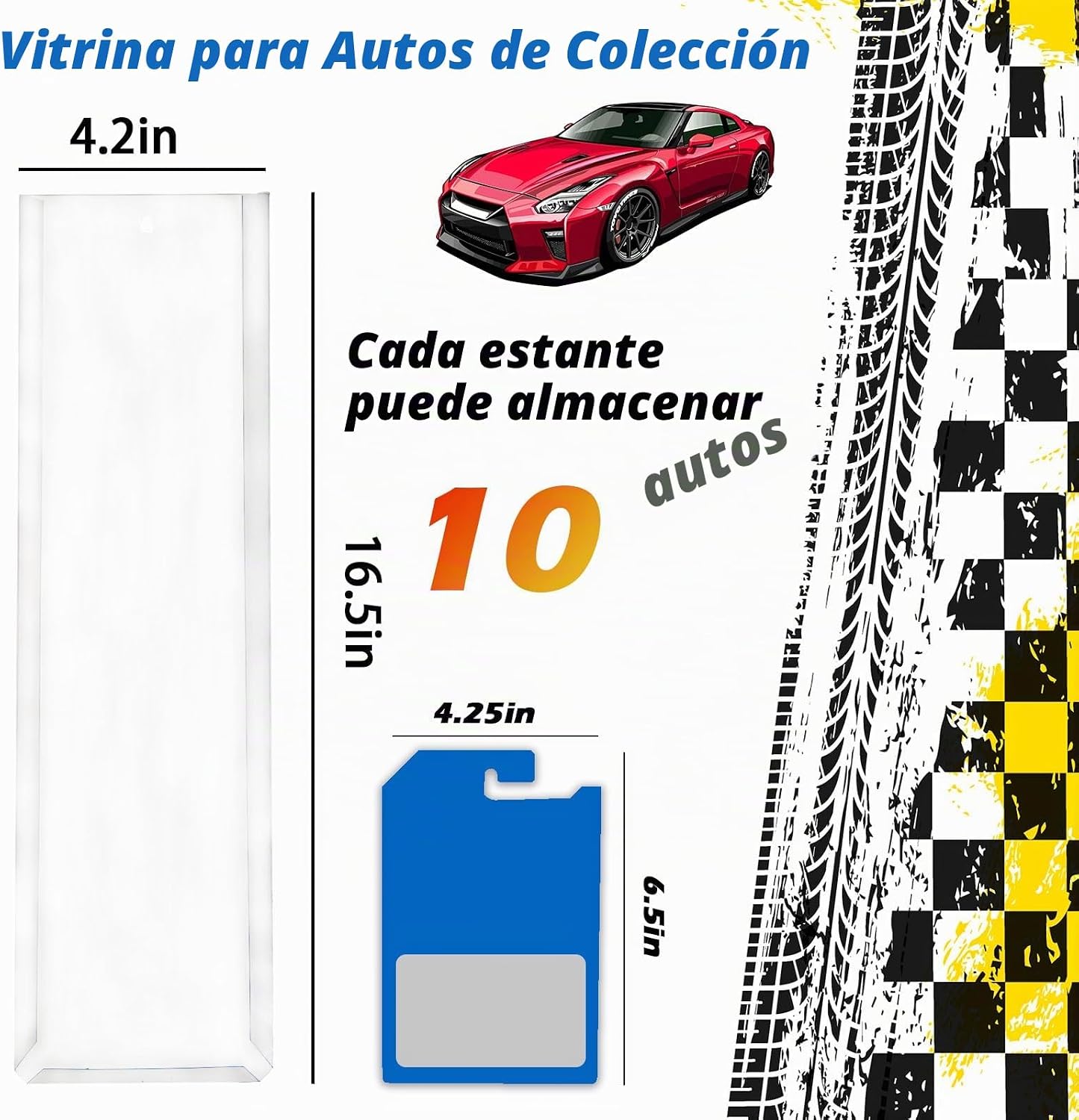 Paquete de 12 Estuches de Exhibición Transparentes para Autos de Mo...
