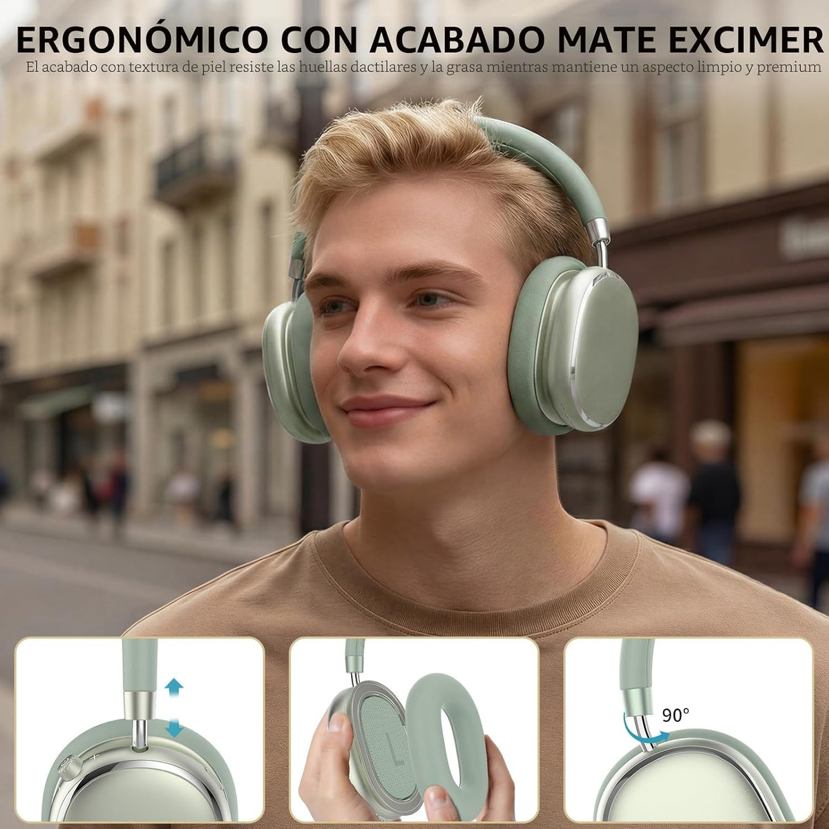 FOFUN NC95 - Auriculares híbridos con cancelación activa de ruido c...