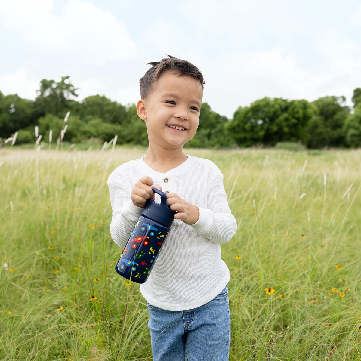 Simple Modern Botella de agua personalizada para niños | 14oz | Per...