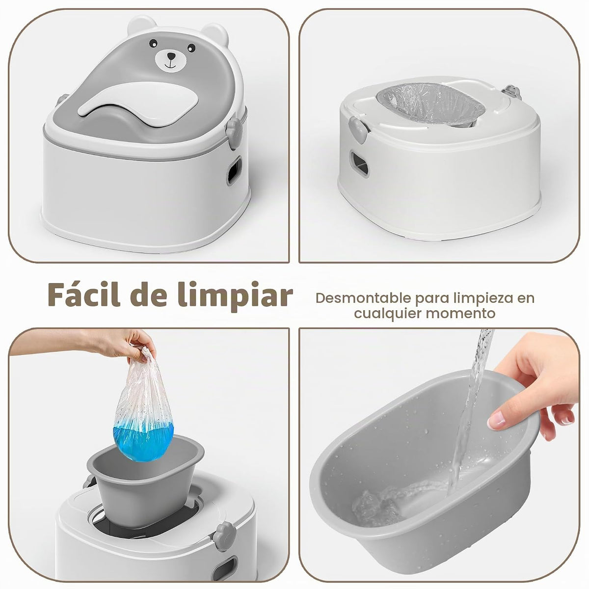 Inodoro de entrenamiento 3 en 1, orinal portátil, asiento de entren...