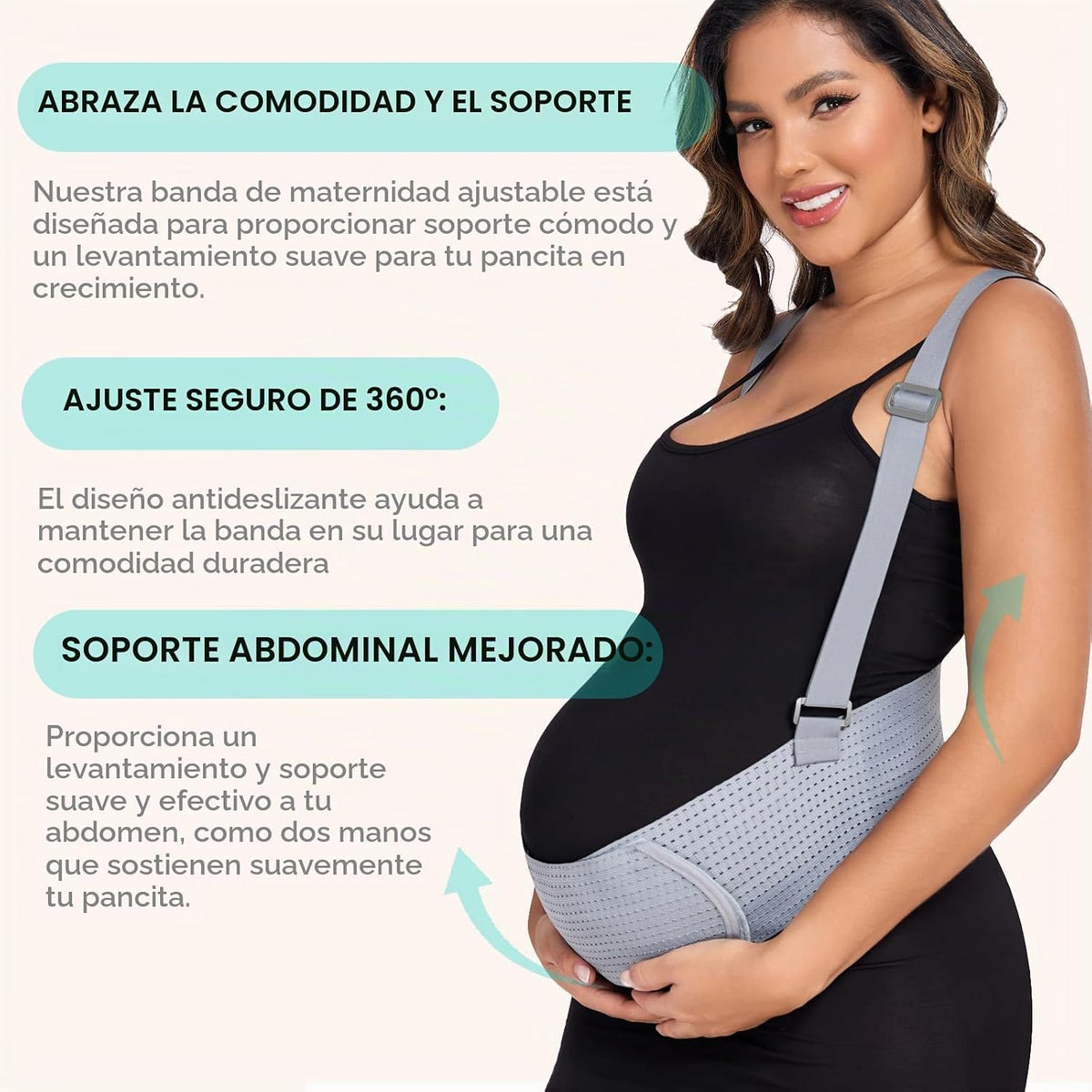 Bandas para el vientre para mujeres embarazadas Cinturón de materni...