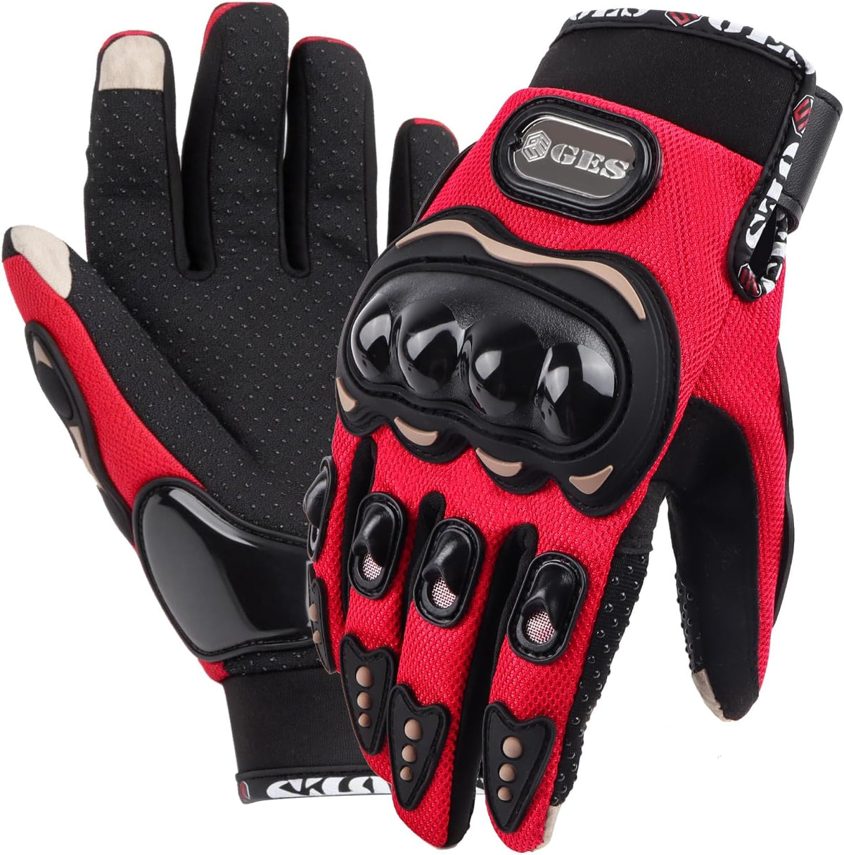 GES Guantes de motocicleta para hombre, para pantalla táctil, antid...