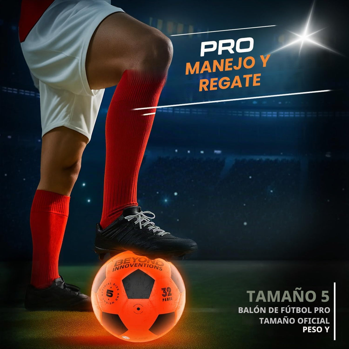 Balón de fútbol iluminado, regalos de fútbol para niños y niñas de...