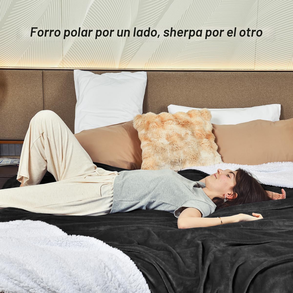 KAWAHOME - Manta de forro polar de sherpa súper suave, extra cálida...