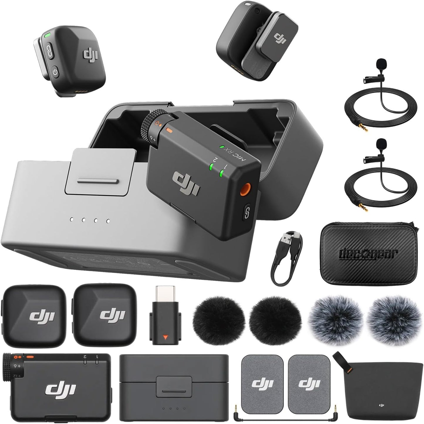 DJI Mic Mini (2 TX + 1 RX + Estuche de Carga) Micrófono Lavalier In...