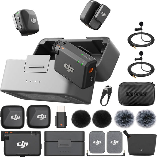 DJI Mic Mini (2 TX + 1 RX + Estuche de Carga) Micrófono Lavalier In...