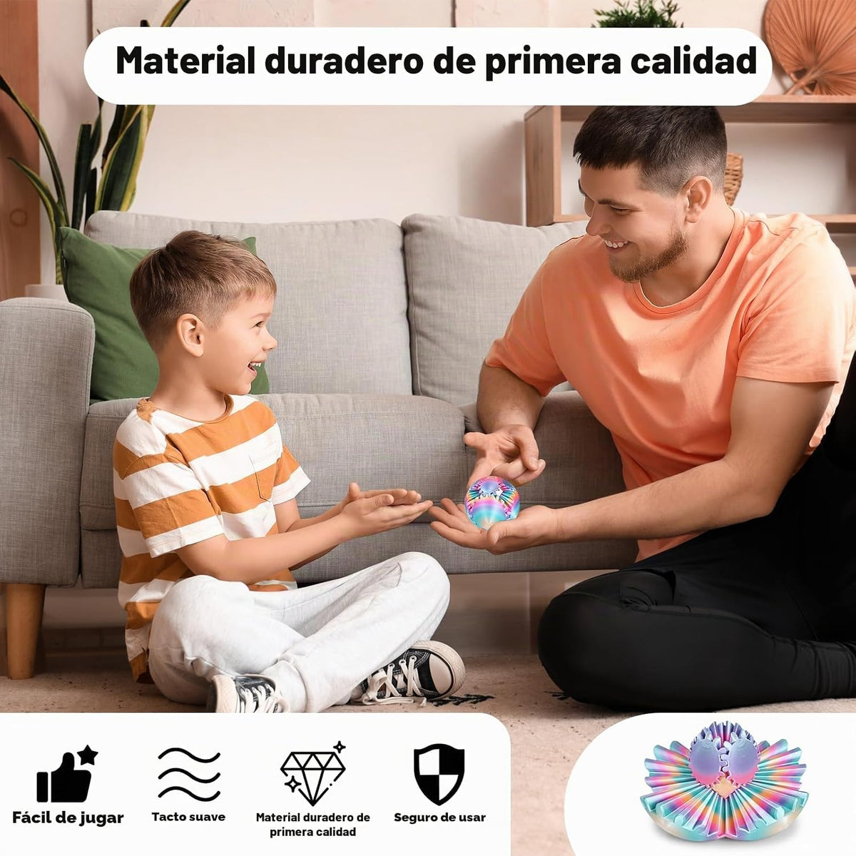 GearSphere Juguete Fidget de Bola Giratoria o Cubo Impreso en 3D, J...
