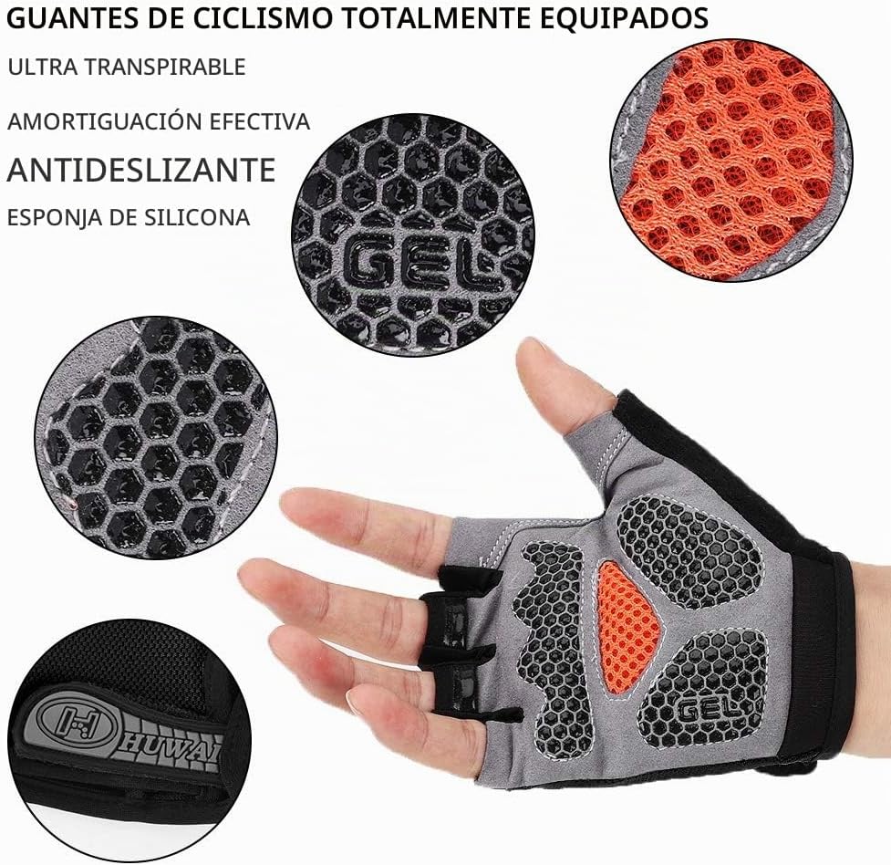 Accmor Guantes de ciclismo para hombres y mujeres, guantes de cicli...