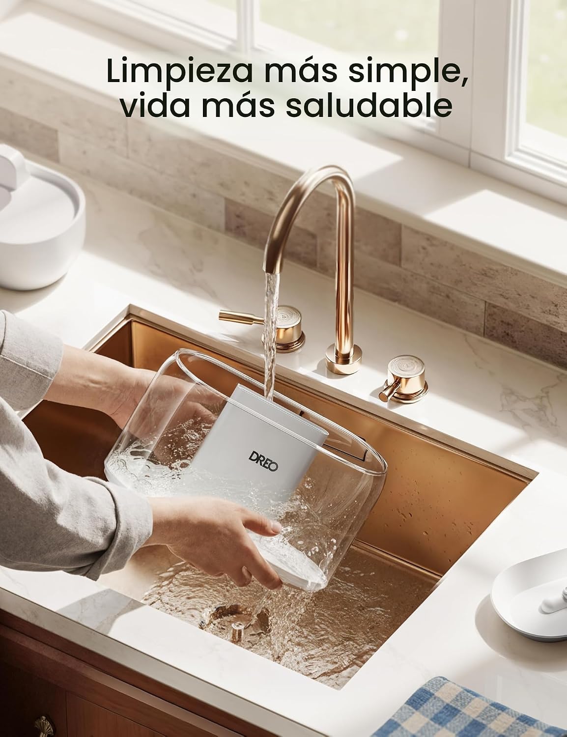 Dreo Humidificadores para dormitorio, llenado superior de 4L para h...