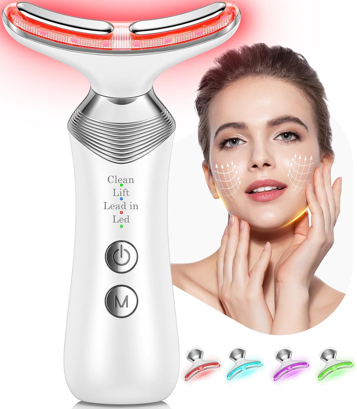 Masajeador facial para cara y cuello, herramienta de masaje facial...