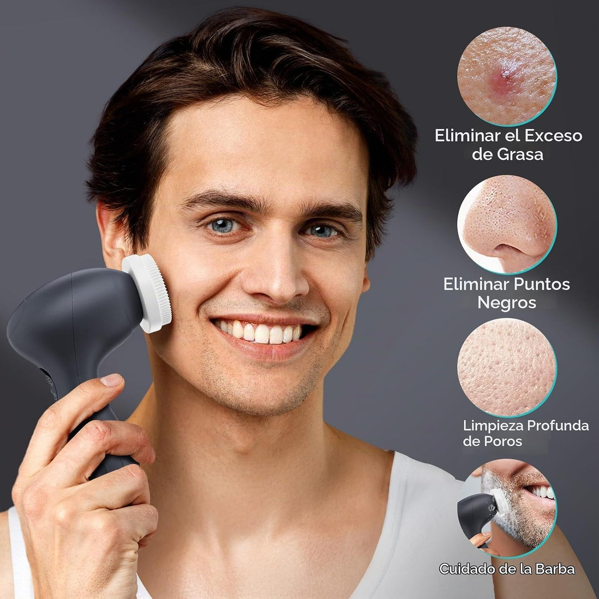 COSLUS Cepillo de Limpieza Facial: Cepillo de Limpieza Facial Ajust...