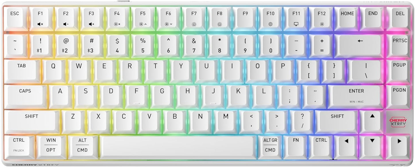 CHERRY XTRFY K33 - Teclado compacto inalámbrico, 75% Mem-chanical p...