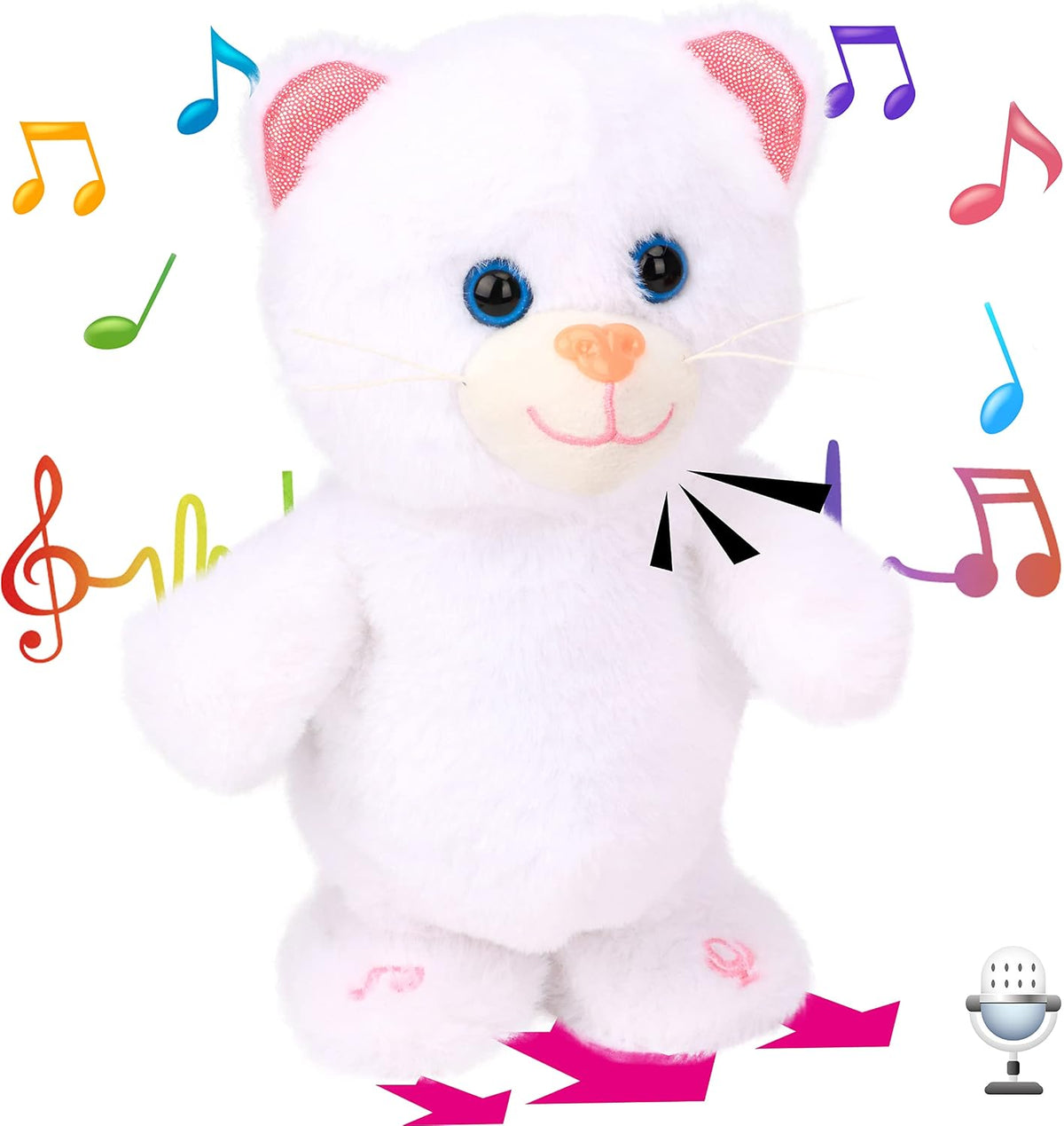 Hopearl Gatito parlante que canta, repite lo que dices caminando, j...