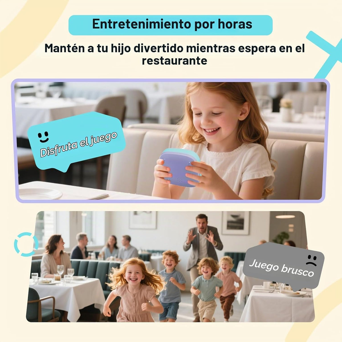 BearHonie Juego electrónico de Tic Tac Toe para viajes en coche, ju...