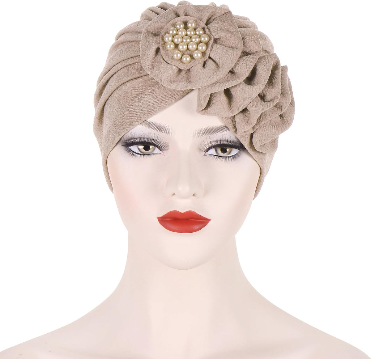 YYAOJHAO Gorros de flores turbantes para mujer, con cuentas elástic...