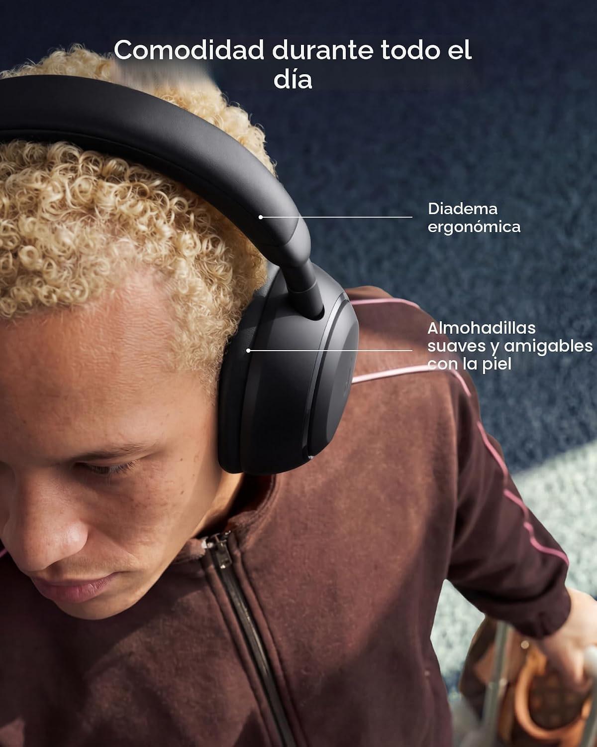 Soundcore Space 2 by Anker, auriculares con cancelación activa de r...
